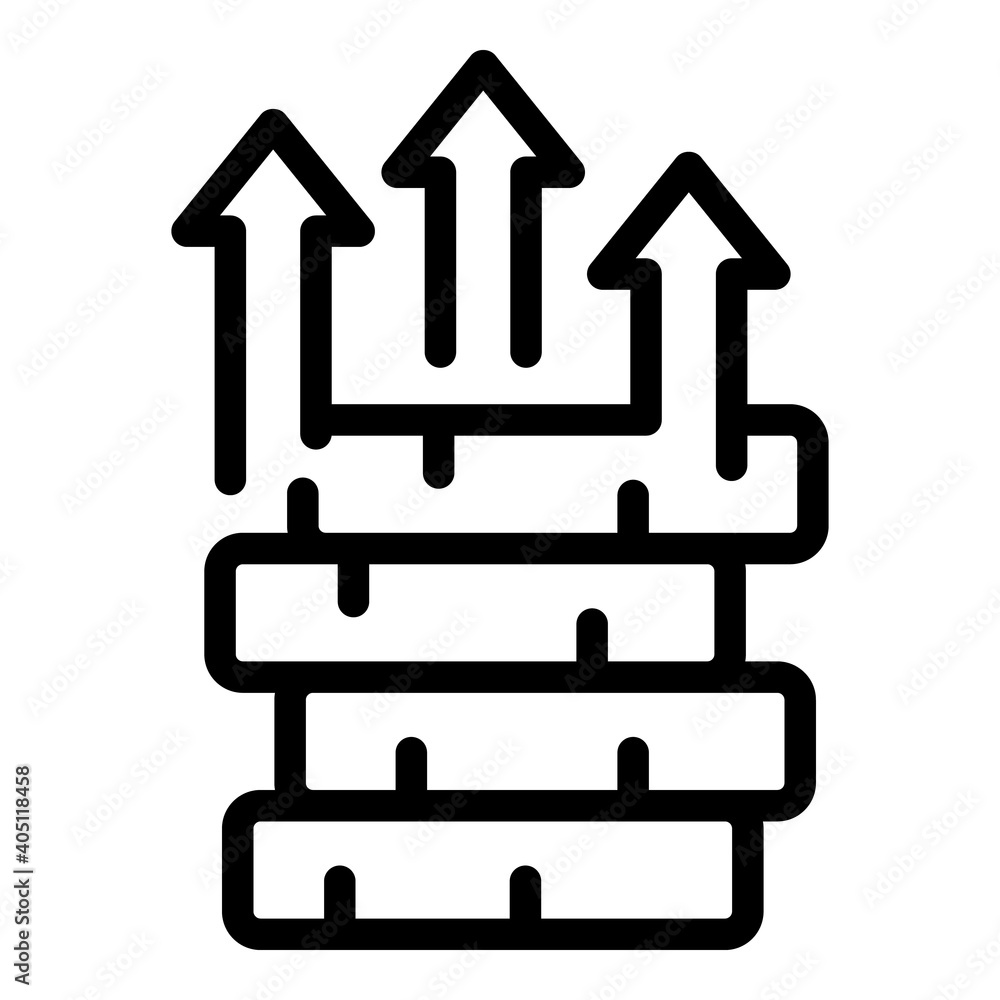 Growing coins icon. Outline growing coins vector icon for web design isolated on white background Growing coins icon. Outline growing coins vector icon for web design isolated on white background
