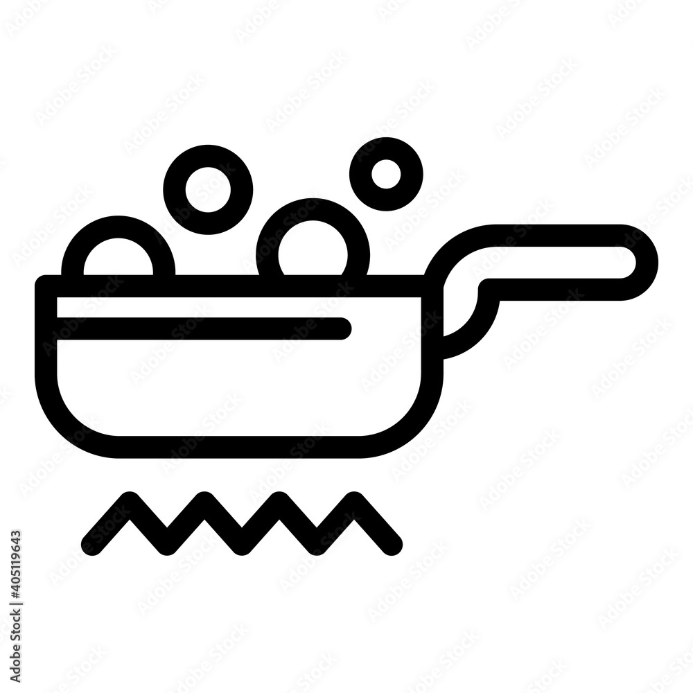 Frying pan icon. Outline frying pan vector icon for web design isolated on white background Frying pan icon. Outline frying pan vector icon for web design isolated on white background