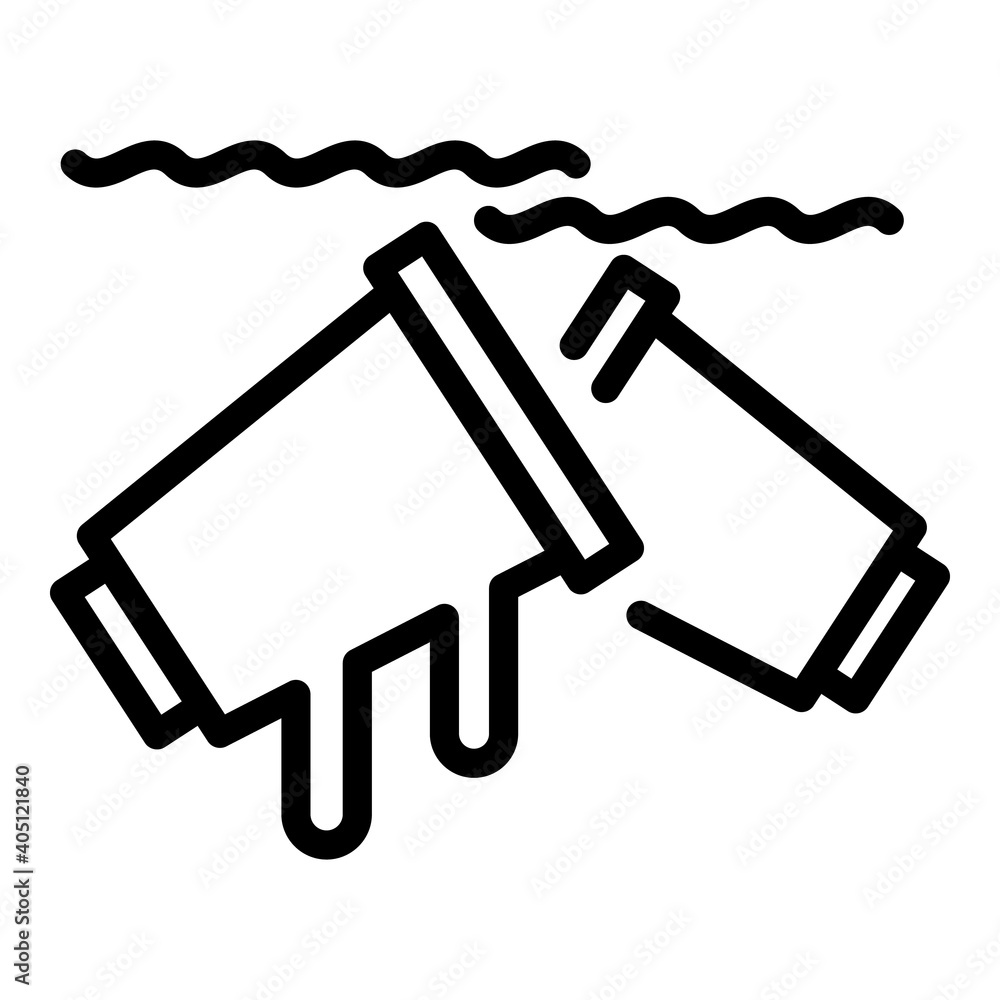 Bio plastic water icon. Outline bio plastic water vector icon for web design isolated on white background Bio plastic water icon. Outline bio plastic water vector icon for web design isolated on white background