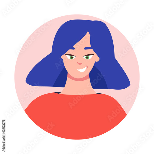 Avatar of a young girl for a website, profile