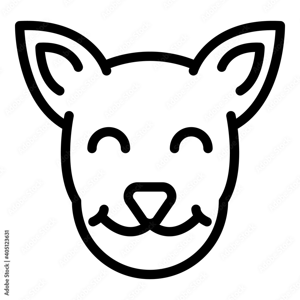 Dog face icon. Outline dog face vector icon for web design isolated on white background Dog face icon. Outline dog face vector icon for web design isolated on white background