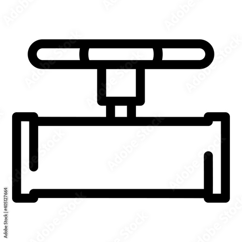 Valve pipe icon. Outline valve pipe vector icon for web design isolated on white background