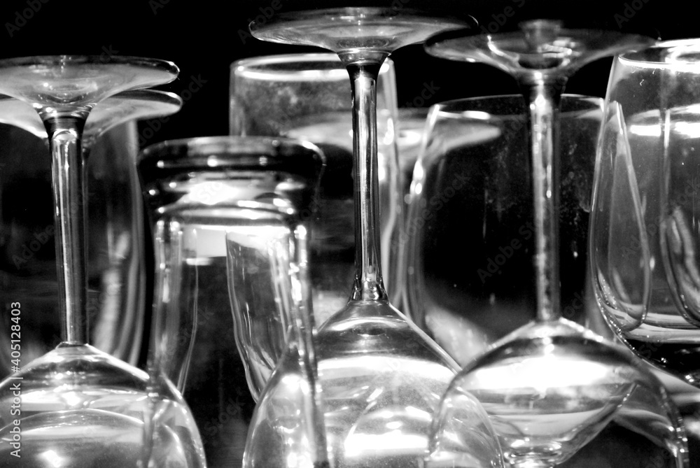 glass goblet perspective in white an black glass goblet perspective in white an black