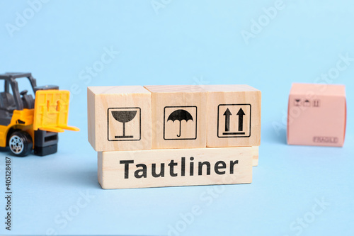 Courier Industry Term Tautliner which describes additional functions of the truck photo