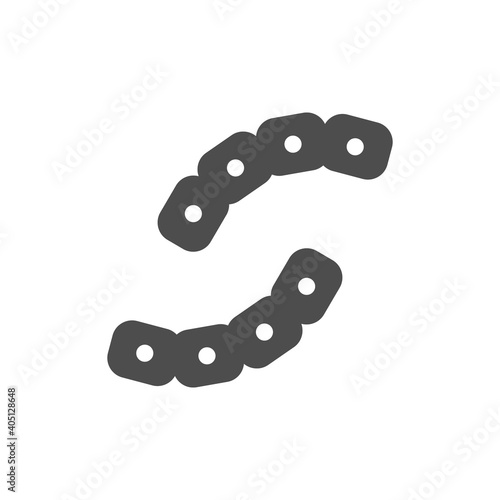 Coli or microbe glyph icon