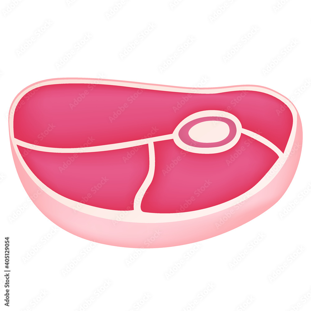 Cut of Meat Emoji Vector Design. BBQ Food Beef Art Illustration. Barbecue Carnivore Product