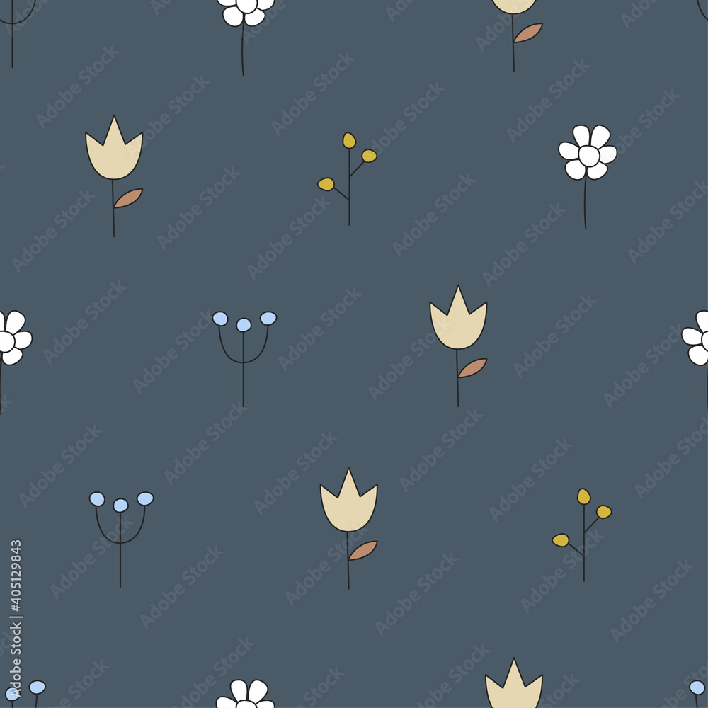 Tiny flowers seamless abstract pattern for textile, fabric or paper wrapping Tiny flowers seamless abstract pattern for textile, fabric or paper wrapping
