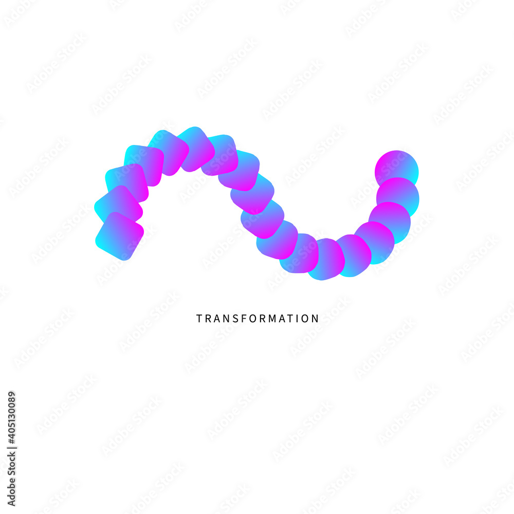 Logo change, transformation. Business icon, innovation concept Logo change, transformation. Business icon, innovation concept