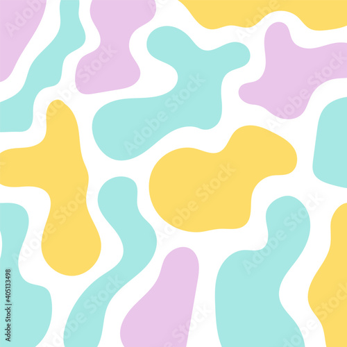 Colorful rounded shapes background. Organic forms. Vector illustration, flat design