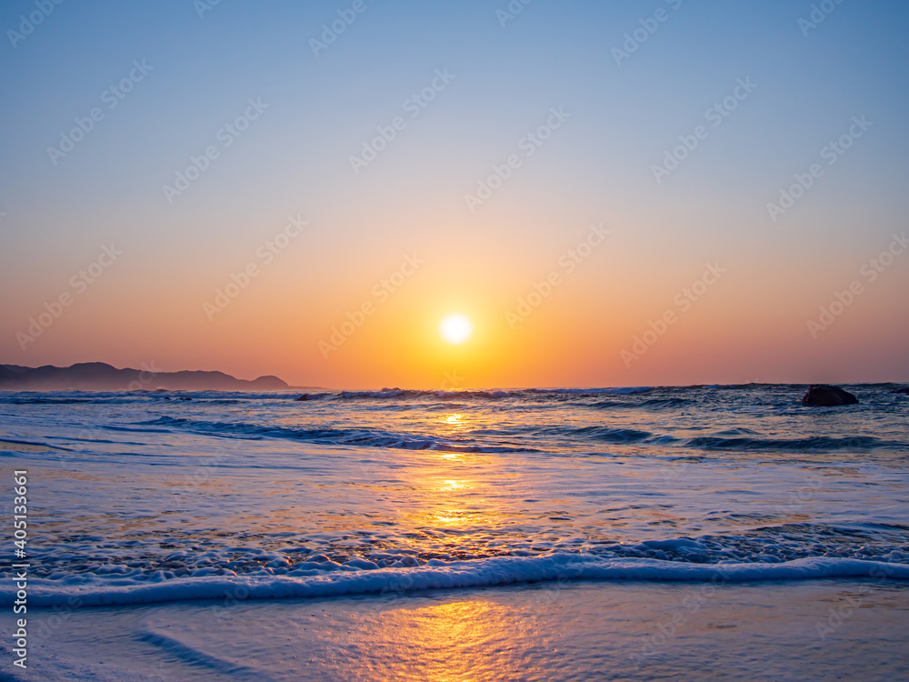 海辺の朝日　太平洋
