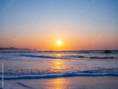 海辺の朝日 太平洋