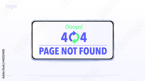 Concept Loading page for sites, error page, page not found, error, 404 error, ooops. Simple vector illustration for screen, banner, postcard.