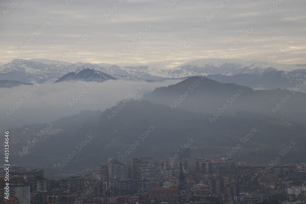 View of Bilbao in a winter day