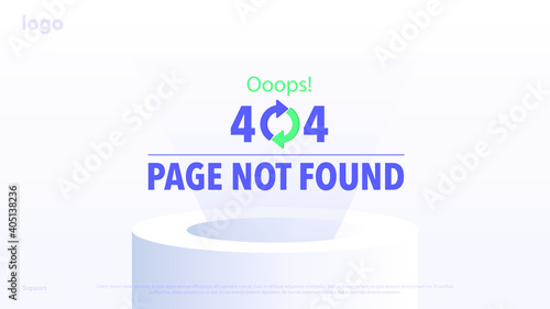 Concept Loading page for sites, error page, page not found, error, 404 error, ooops. Simple vector illustration for screen, banner, postcard.