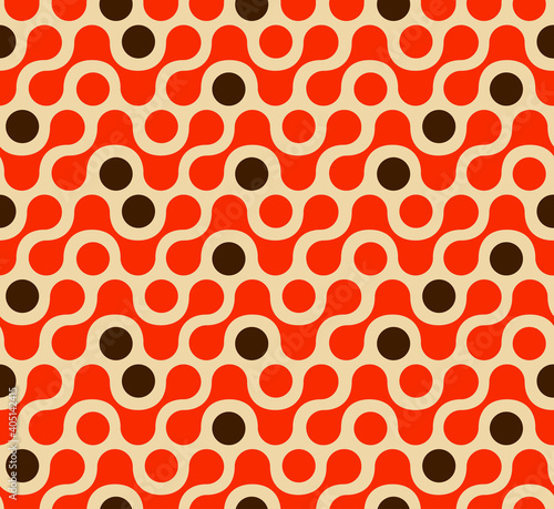 seamless tile asian style pattern red brown ivory