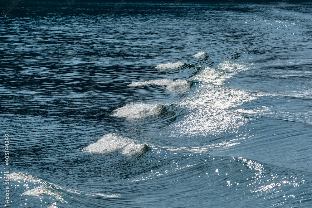 Fototapeta premium waves with white foam on the high seas