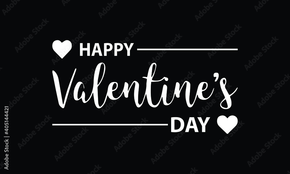 Happy Valentine's day text, hand lettering typography poster on red gradient background. Vector illustration. Romantic quote postcard, card, invitation, banner template Happy Valentine's day text, hand lettering typography poster on red gradient background. Vector illustration. Romantic quote postcard, card, invitation, banner template