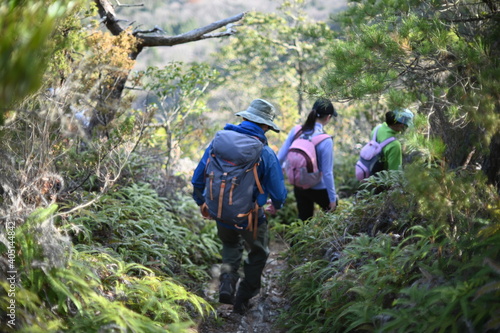 Mountain hiker - The Wake Alps, Okayama, Japan