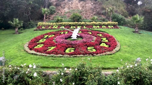 Floral clock in Viña del Mar, Chile.