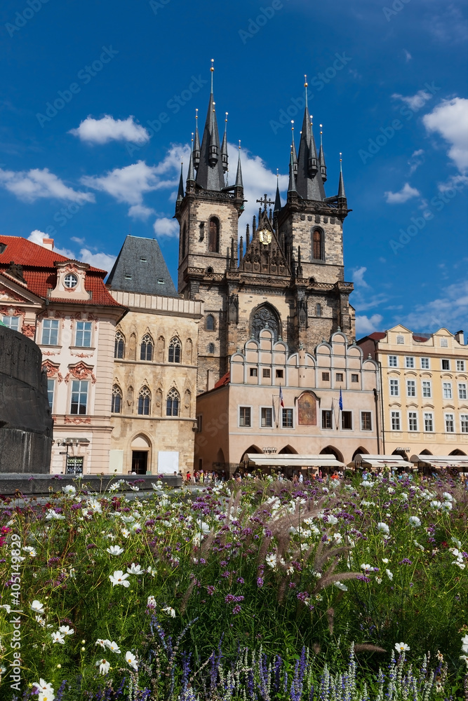 The symbol of Prague is the Tyn Temple.