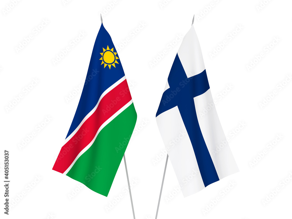 Republic of Namibia and Finland flags