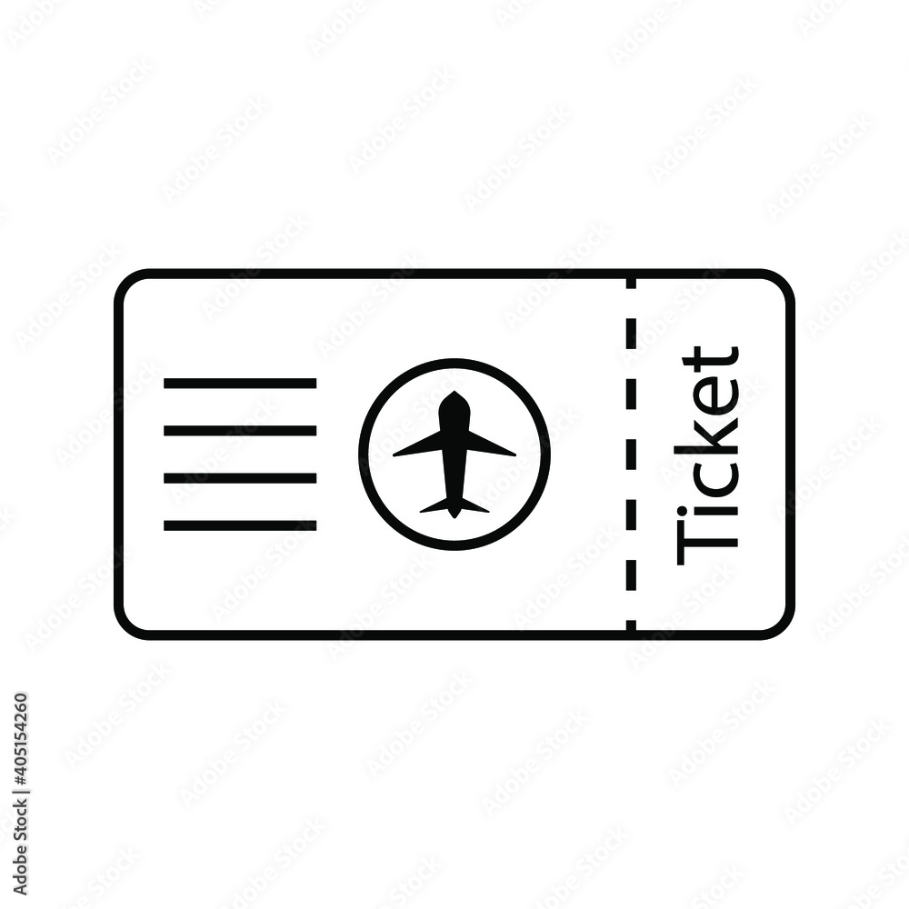 Plane ticket icon sign vector,Symbol, logo illustration for web and mobile color editable Plane ticket icon sign vector,Symbol, logo illustration for web and mobile color editable