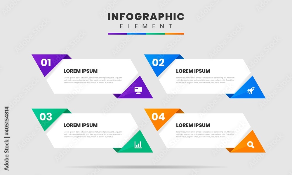 Vector Graphic of Infographic Element Design Templates with Icons and 4 Options or Steps. Suitable for Process Diagram, Presentations, Workflow Layout, Banner, Flow Chart, Infographic. Vector Graphic of Infographic Element Design Templates with Icons and 4 Options or Steps. Suitable for Process Diagram, Presentations, Workflow Layout, Banner, Flow Chart, Infographic.