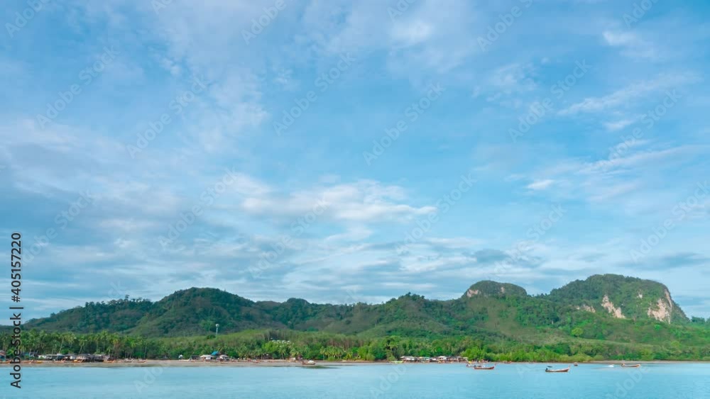 nature landscape background, cloudscape scenery, blue sky clouds and sea in small island in Thailand, Koh Mook, popular island. local fishing boat traveling in beautiful sea clouds spread over sky day nature landscape background, cloudscape scenery, blue sky clouds and sea in small island in Thailand, Koh Mook, popular island. local fishing boat traveling in beautiful sea clouds spread over sky day