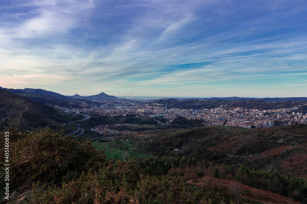 Naklejka premium cityscape of the city of bilbao in the basque country