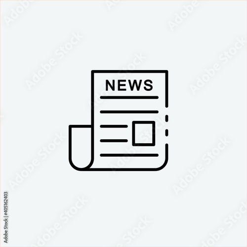 News paper vector icon illustration sign