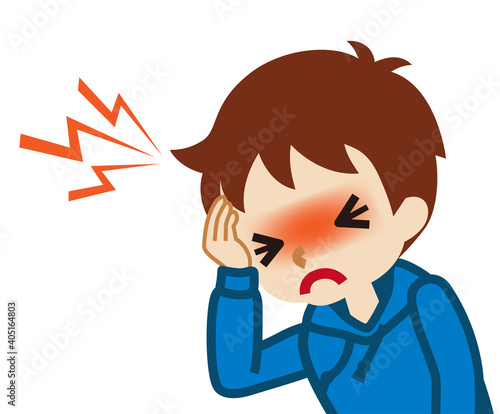 Toddler boy suffers from headache