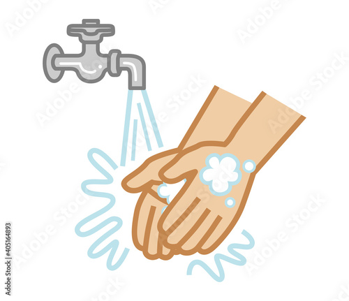 Washing hand clip art