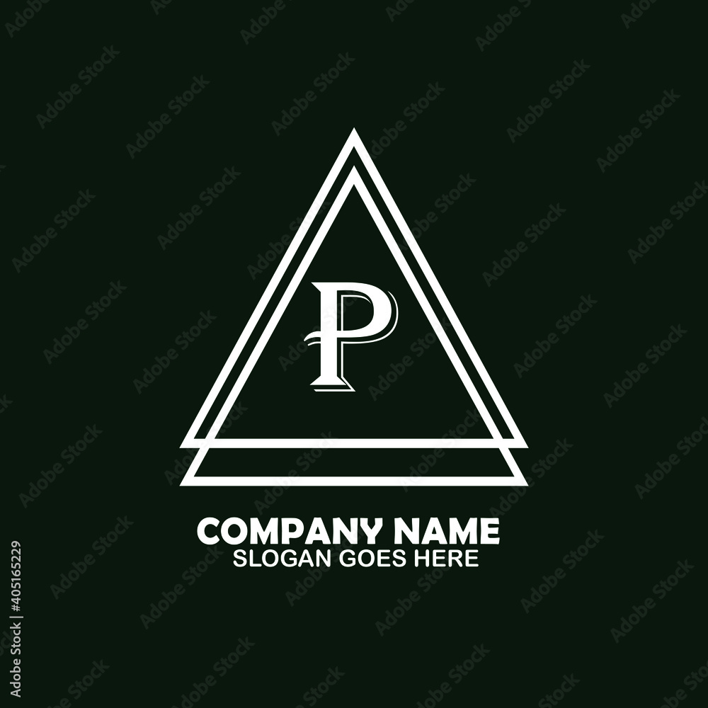 P Initial logo template vector P Initial logo template vector
