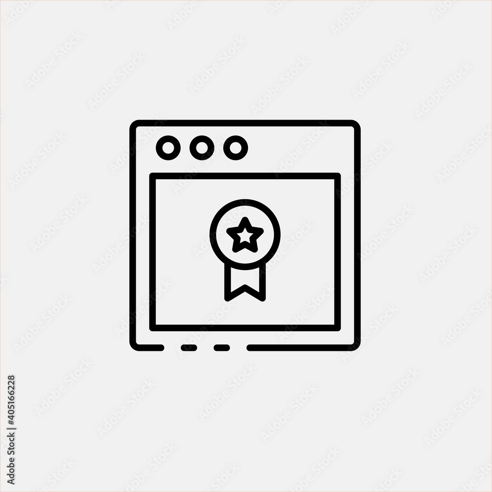 Award vector icon illustration sign