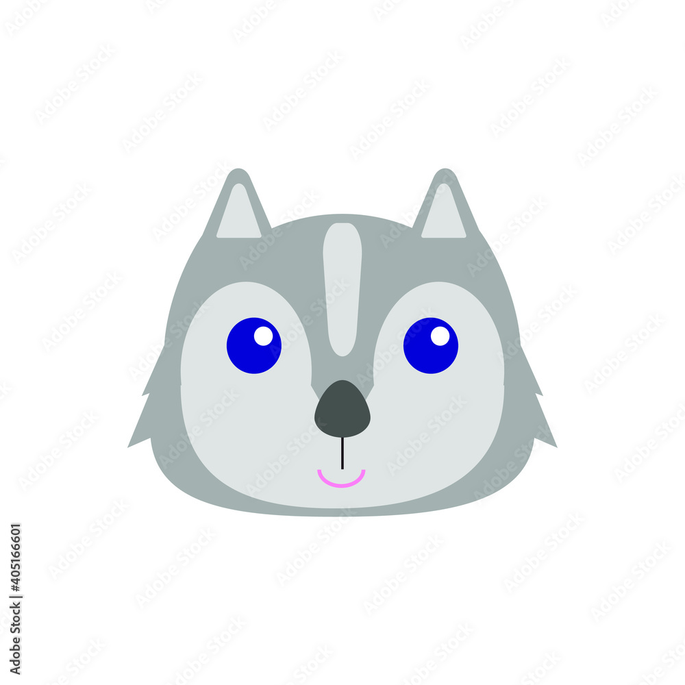 children's drawing of baby wolf on white background children's drawing of baby wolf on white background