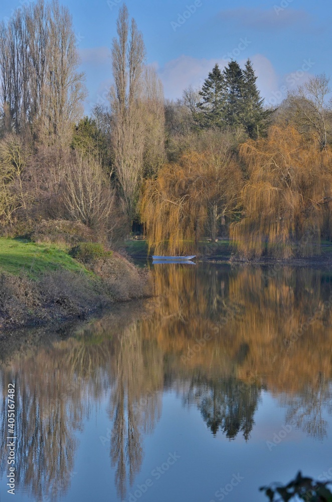 Sèvre nantaise, rivière, région de Nantes, France.