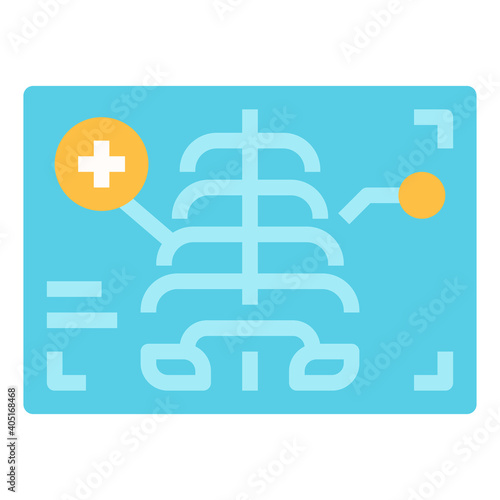 Radiography icon for web element , webpage, application, card, printing, social media, posts etc.