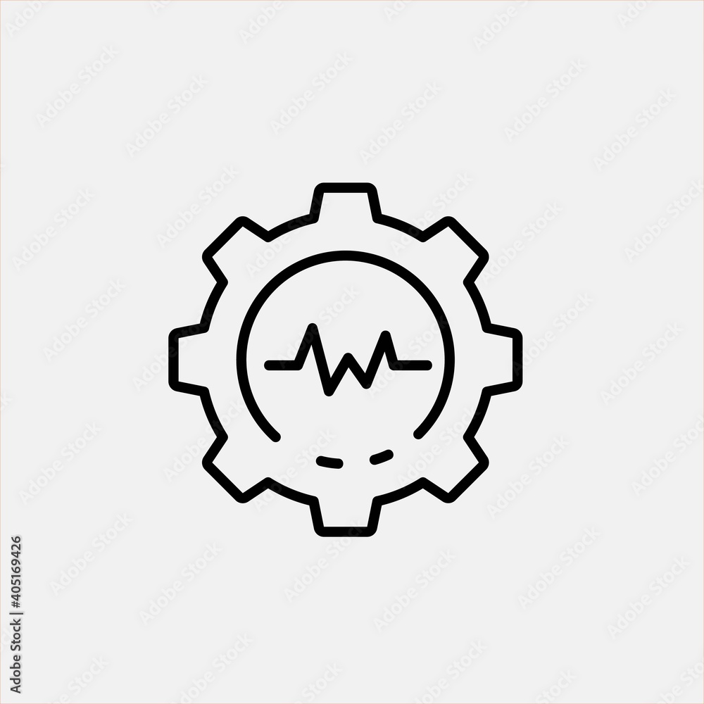 Gear vector icon illustration sign Gear vector icon illustration sign
