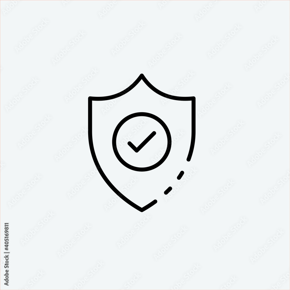 Shield vector icon illustration sign Shield vector icon illustration sign