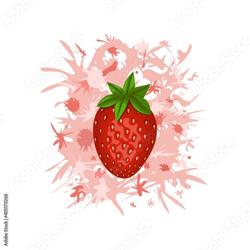 Strawberries in a splash of juice.