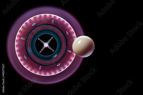 Roulette table close up at the Casino