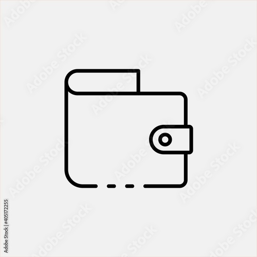 Wallet vector icon illustration sign