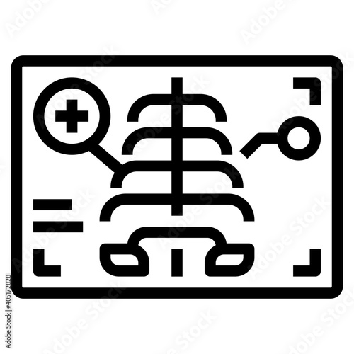 Radiography icon for web element , webpage, application, card, printing, social media, posts etc.