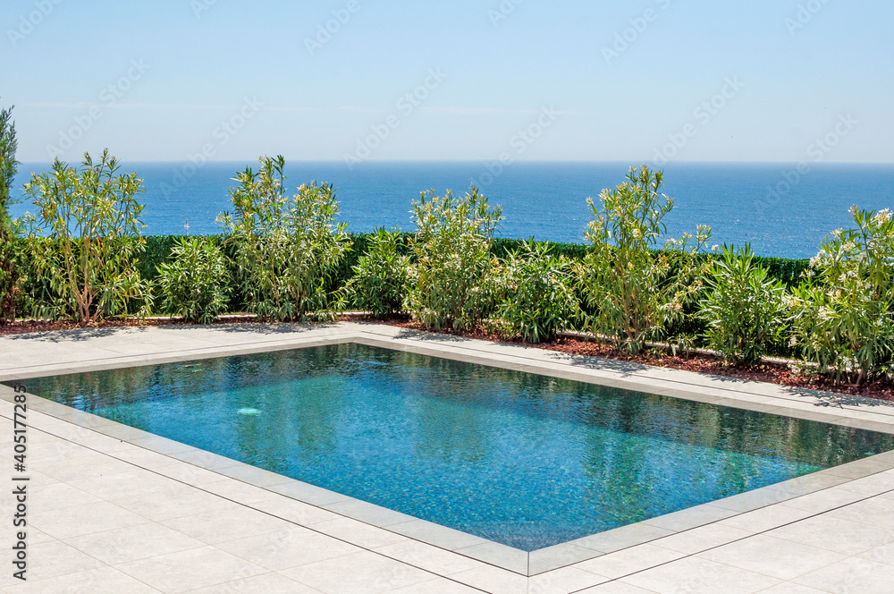 Sea and pool view.