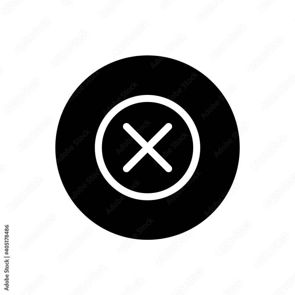 Cross icon. Cross symbol in black round style. Vector Cross icon. Cross symbol in black round style. Vector