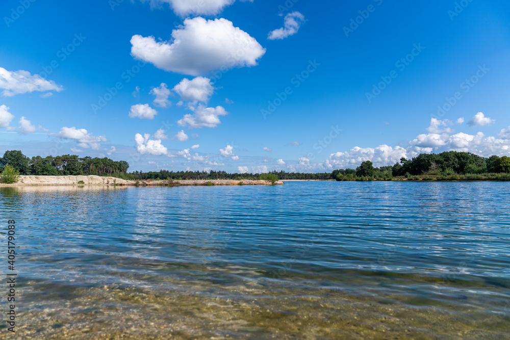 Beautiful blue water scape with nice weather