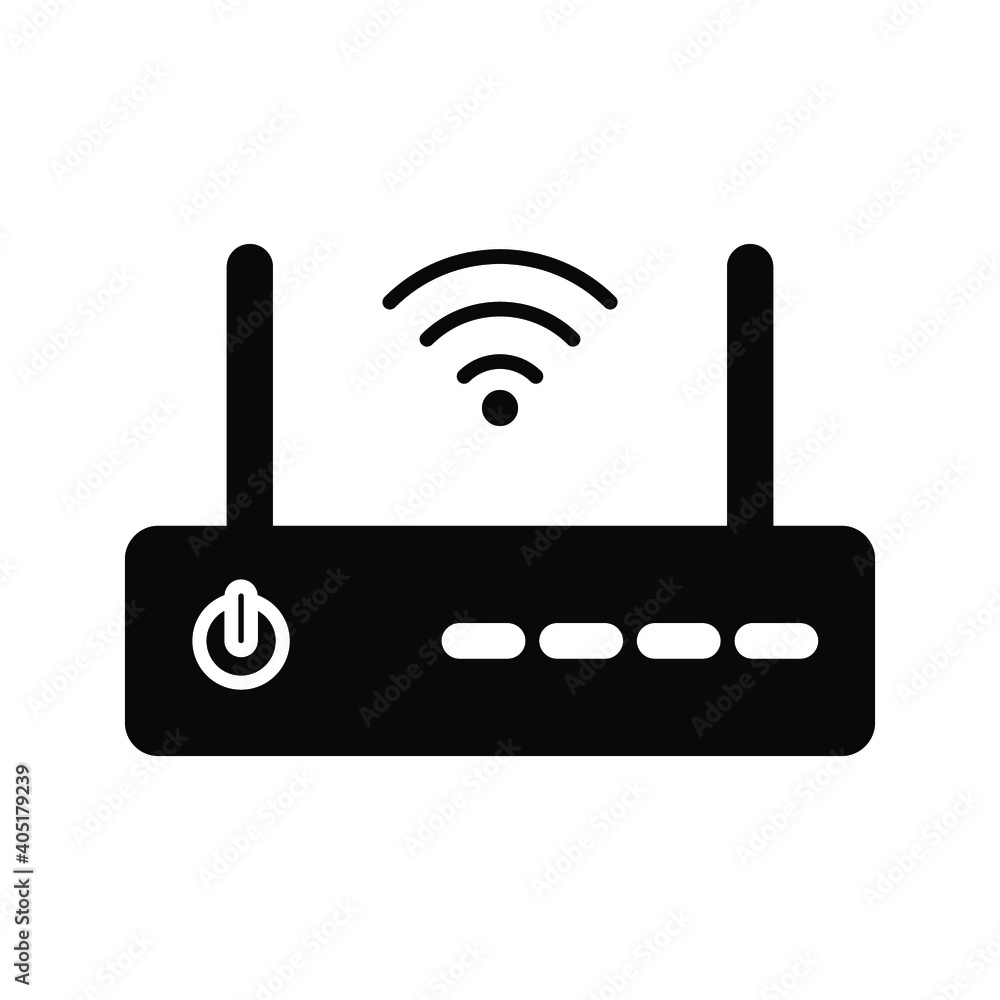 Router icon on white background color editable Router icon on white background color editable