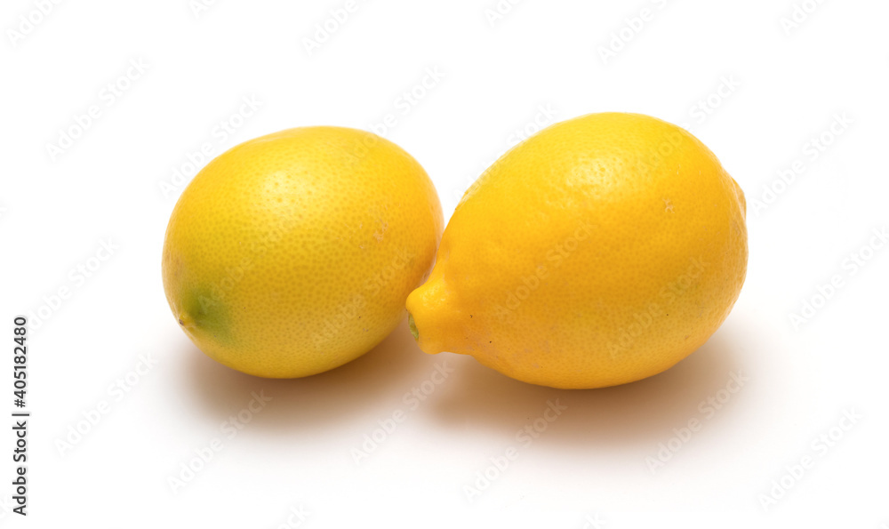 Ripe lemon on a white isolated background. Ripe lemon on a white isolated background.