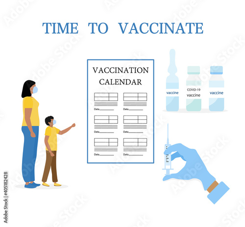 Vector People Vaccination Immunization Health Kid