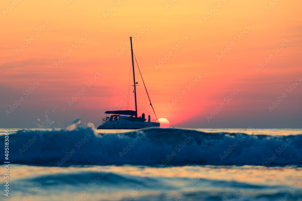 Sea landscape ocean during sunset
Silhouette style nature background Sea landscape ocean during sunset
Silhouette style nature background